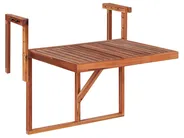 Stolik balkonowy UDINE 70 cm 69 cm Drewno akacjowe Brązowy_810096