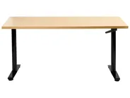 Manual Adjustable Standing Desk DESTINAS 160 cm 72 cm Black/ Light Brown_1000625