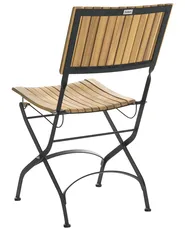 Set of 2 Garden Chairs LASCARI Armless Acacia Wood Light Brown_1074269