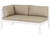 5 Seater Aluminium Garden Corner Sofa Set White and Sand Beige MESSINA_932083