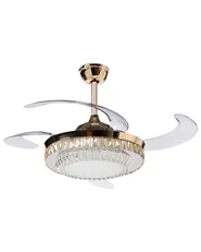 Ventilatore a soffitto con luce ASHLEY con telecomando LED Oro_1032569