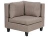 5-Seater Right Hand Modular Corner Sofa Brown UNSTAD_924943