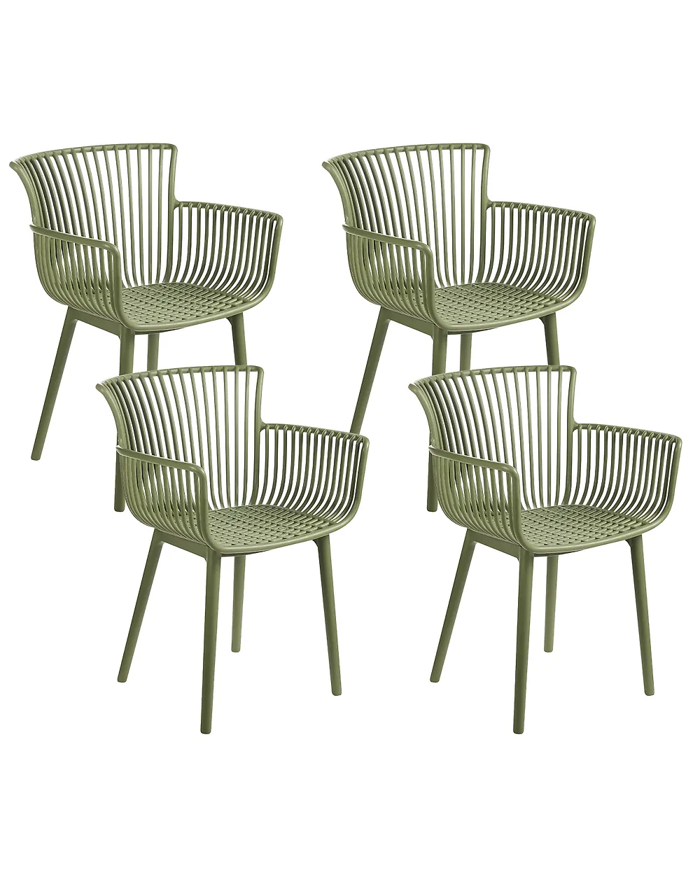 Gartenstuhl 4er Set PESARO Grün