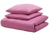 Cotton Sateen Duvet Cover Set 200 x 220 cm Pink HARMONRIDGE_815049