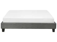 Bed without Headboard Fabric ROANNE 160 x 200 cm (EU King Size) Grey_771551