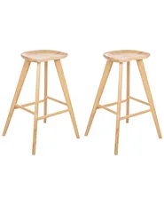 Set di 2 sgabelli da bar CANDO Marrone chiaro_985945