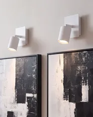 Set of 2 Spotlight Lamps TIGRIS Adjustable Metal White_1149305