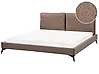 Bed Boucle MELLE 180 x 200 cm (EU Super King) Brown