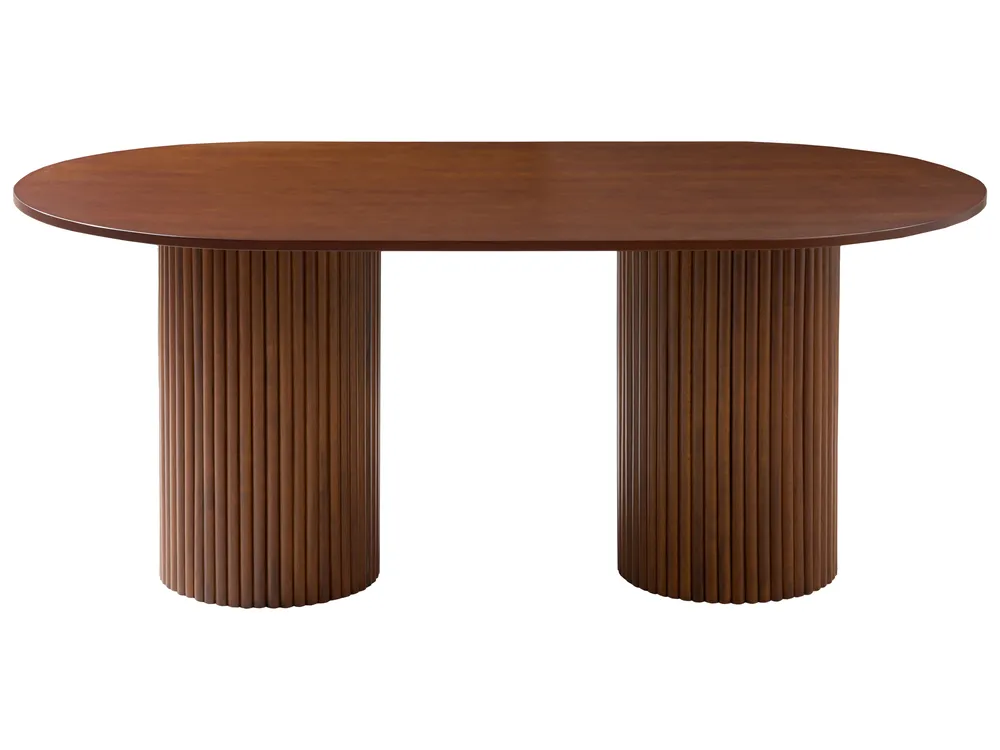 Dining Table SHERIDAN Dark Ash Wood 180 cm 100 cm_1067681