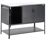 Mobile da cucina per esterni MAENZA Nero Metallo_981346