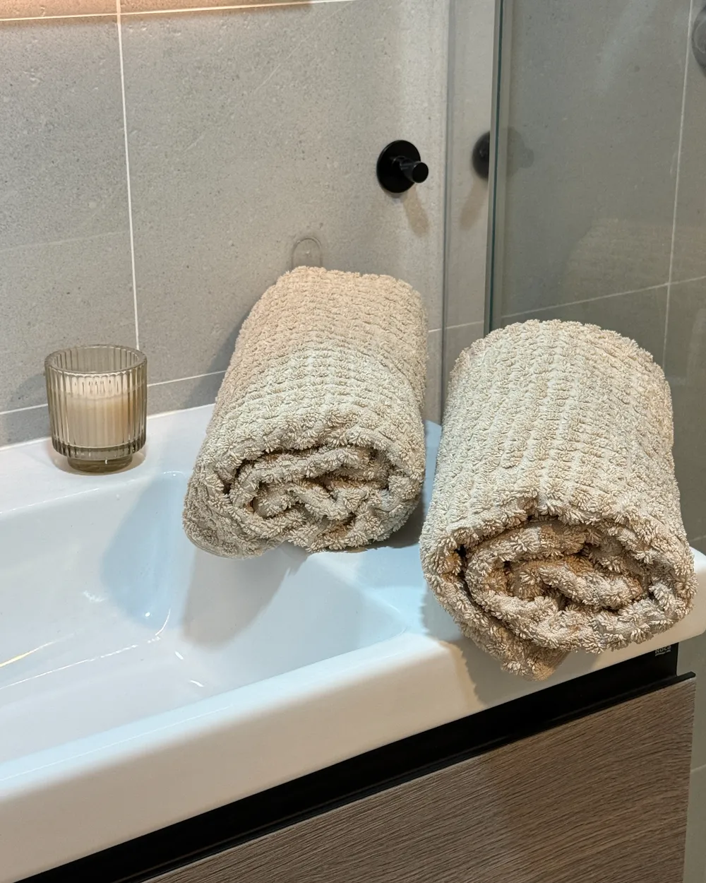 Set of 11 Towels ATAI Cotton Beige_1001466