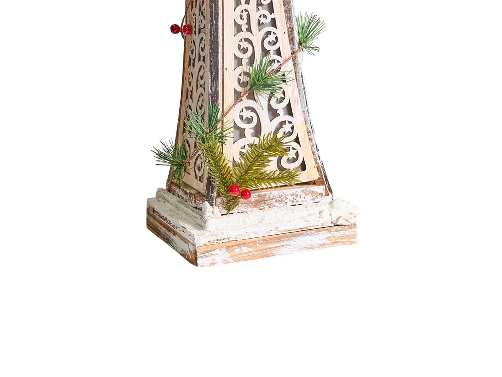 Decorazione natalizia LED LIESVESI 80 cm Lampada da palo Marrone chiaro_1028312