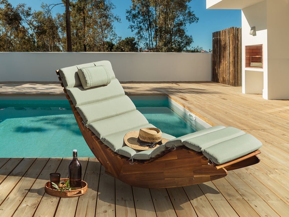 Casaria Lettino Prendisole Acacia Lettino Prendisole Sdraio Legno