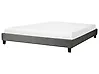 Bed without Headboard Fabric ROANNE 180 x 200 cm (EU Super King) Grey