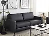Sofa 3 Seater SAVALEN Leather Black