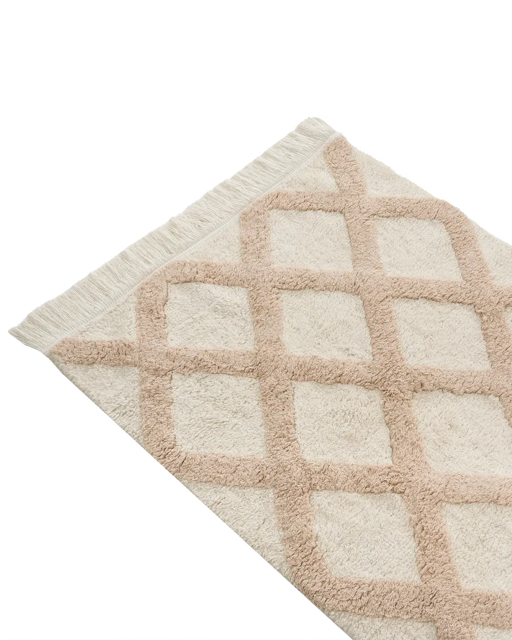 Tappeto per bambini PUNSARI Beige chiaro 140 x 200 cm Cotone_1107613