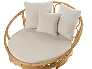 Zestaw 2 łóżek ogrodowych ROSSANO Rattan Naturalny_873182