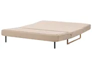 Sofa Bed 3 Seater JERSLEV Fabric Light Brown_1012732