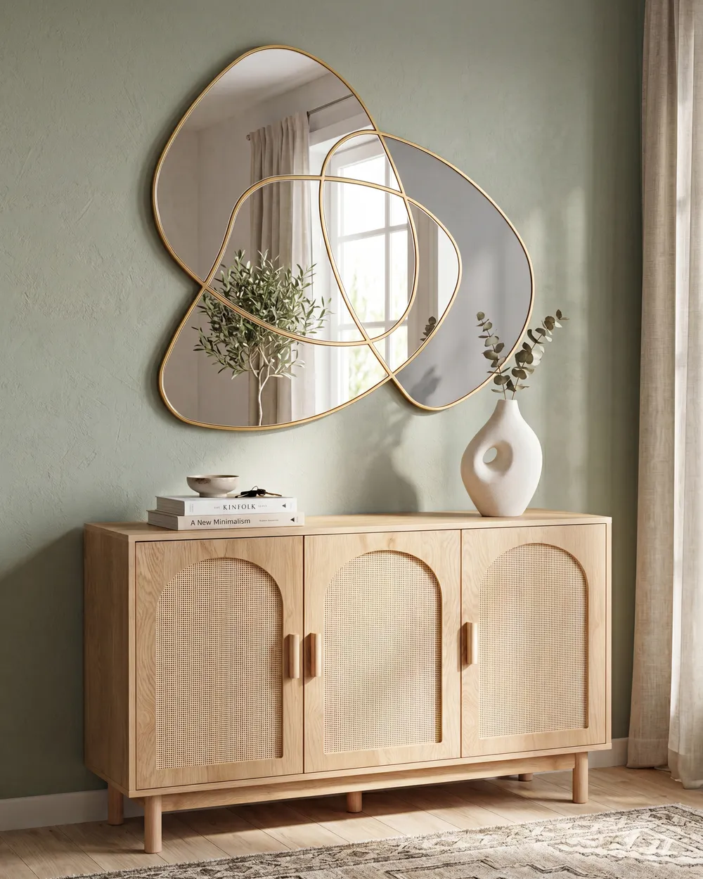 Wall Mirror TAILLY 99 cm 89 cm Gold_1083527