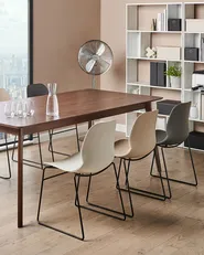 Set of 4 Conference Chairs PANORA Dark Grey_873646