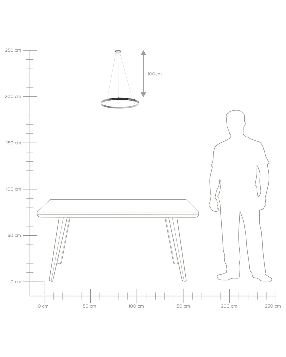 LED Pendant Lamp JORDAN Metal Silver_824488
