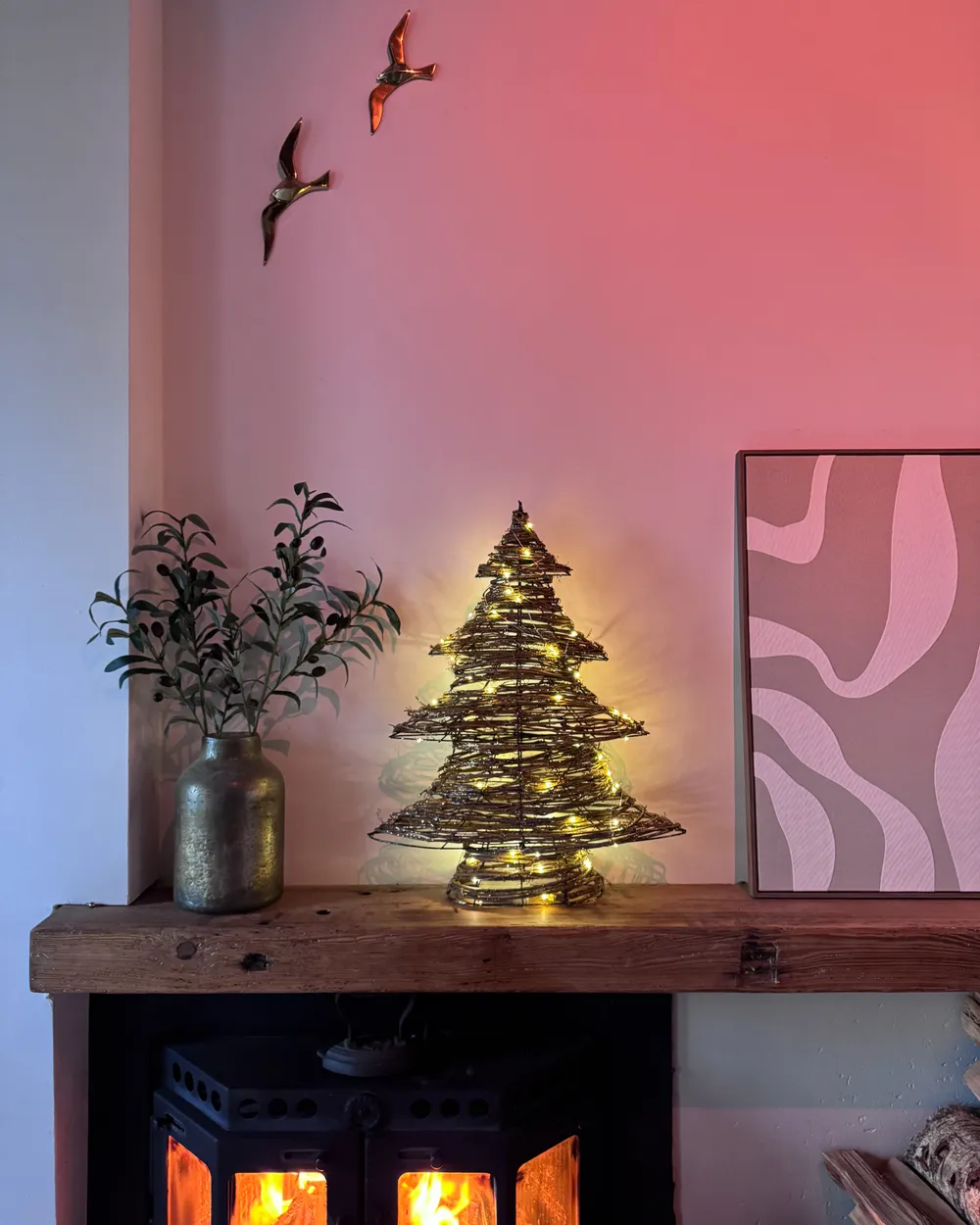Dekoracja świąteczna LED FURESO 60 cm Choinka Naturalny_1039485
