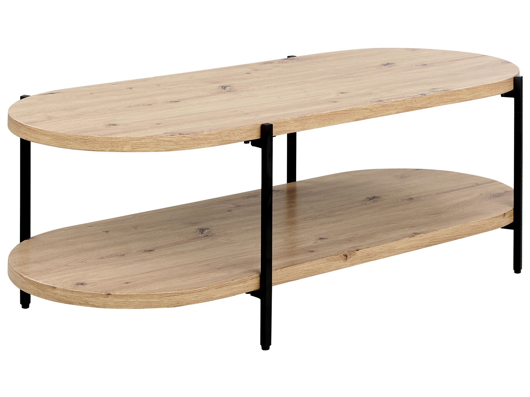 Konferenční stolek s policí světlé dřevo BALINGER_912763