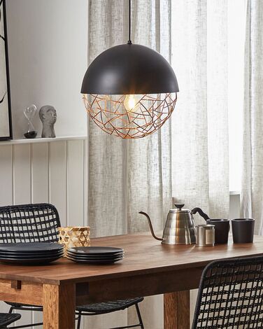 Metal Pendant Lamp Black PADMA