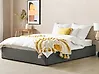 Ottoman Bed without Headboard DINAN Fabric Dark Grey 160 x 200 cm (EU King Size)