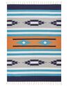 Kelim Teppich Baumwolle mehrfarbig 200 x 300 cm geometrisches Muster Kurzflor NORATUS_870109