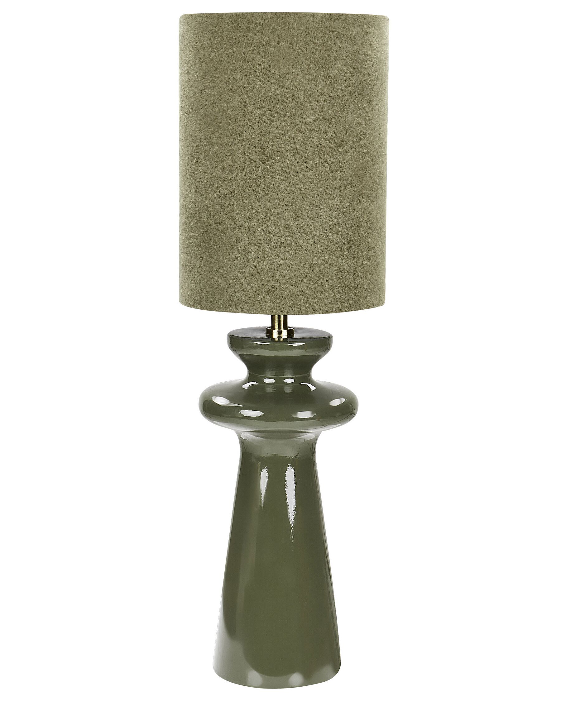 Tischlampe aus Kunstwildleder Grün OTEROS_906278