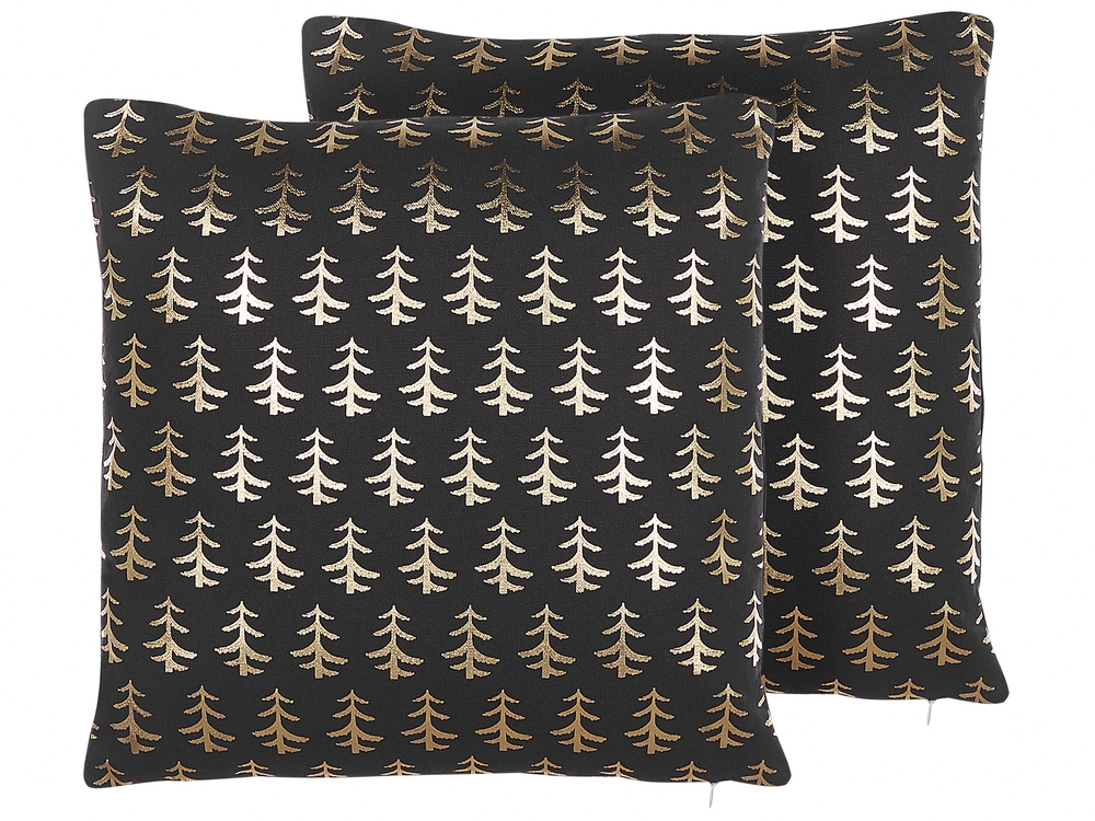 Fodere Natalizie Per Cuscini 45x45 Cm - Set Di 2 In Cotone 100% Per Divano, Esterni E Casa
