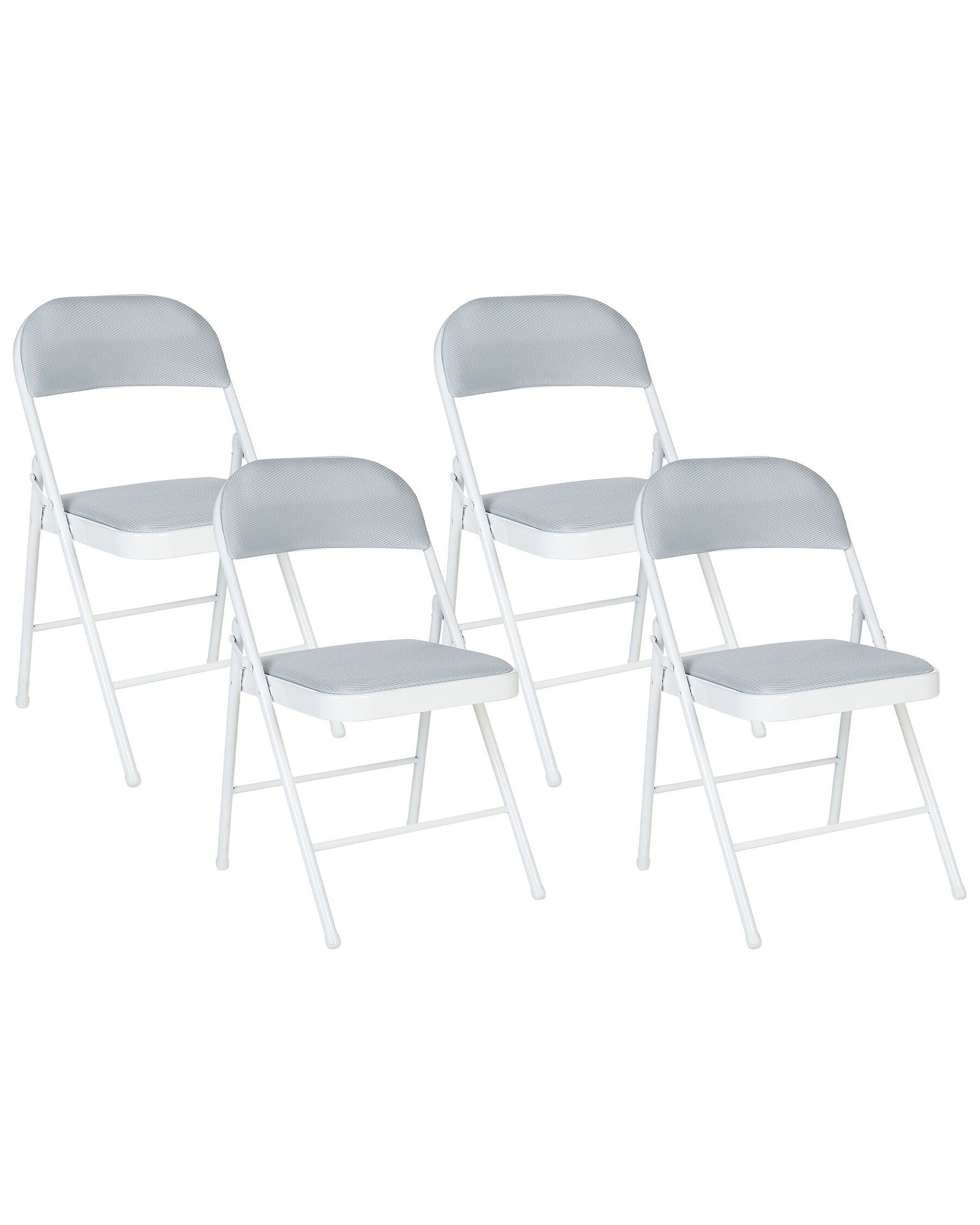 Sada 4 skládacích židlí světle šedé SPARKS_863757