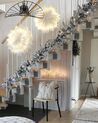 Weihnachtsgirlande weiss mit LED-Beleuchtung Schnee bedeckt 270 cm SUNDO_845694