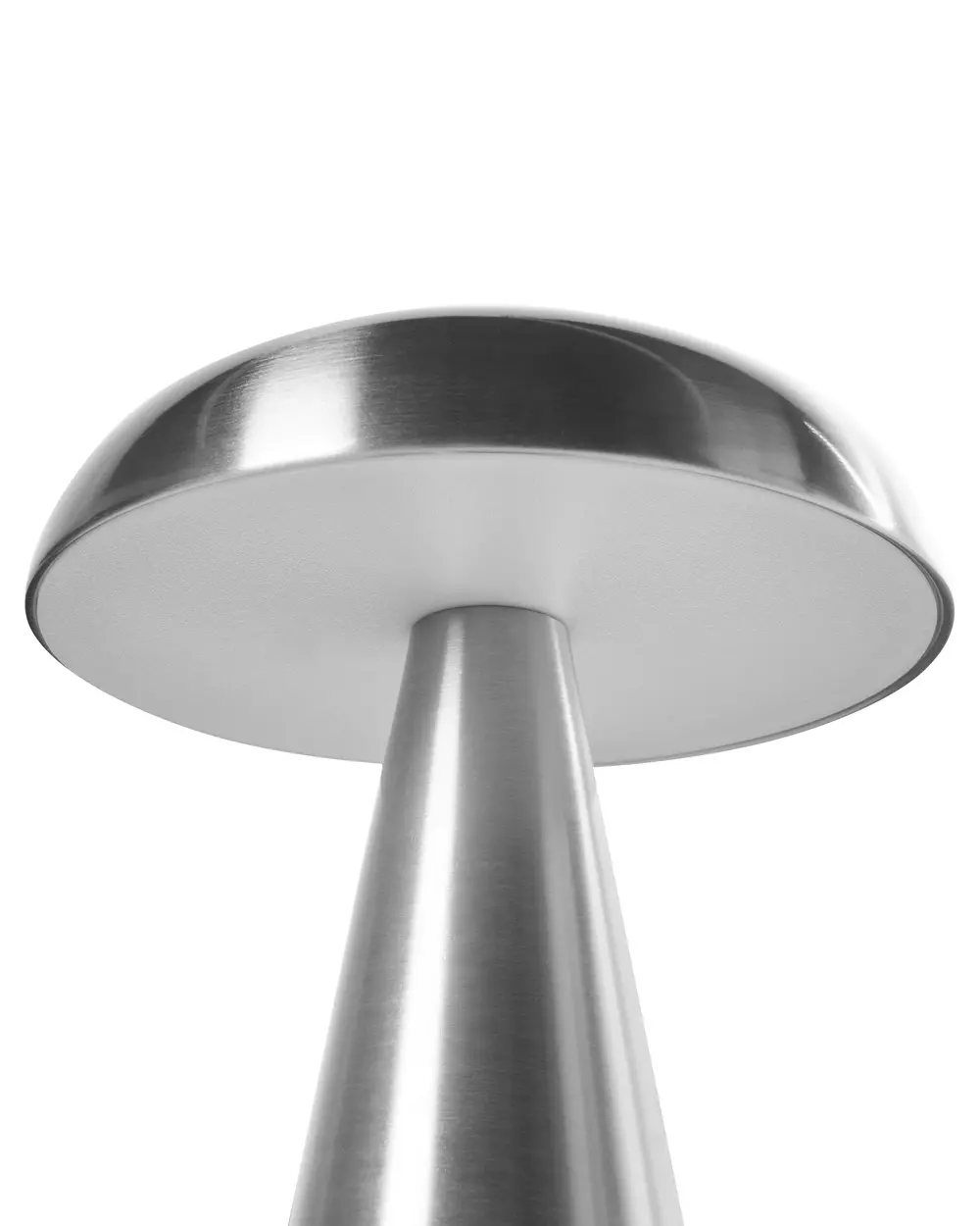 Set of 2 Wireless LED Table Lamp KULFO with Dimmer Metal Silver_1042380