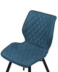 Lot de 2 chaises de salle à manger LISLE Tissu Bleu paon_1173879