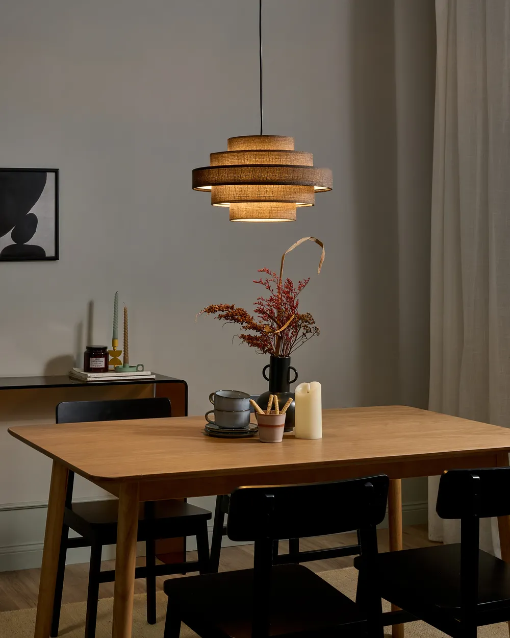 Lampa wisząca EREBATO Len Brązowy