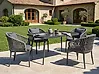 Garden Dining Table LIPARI 140 cm 80 cm Glass Grey