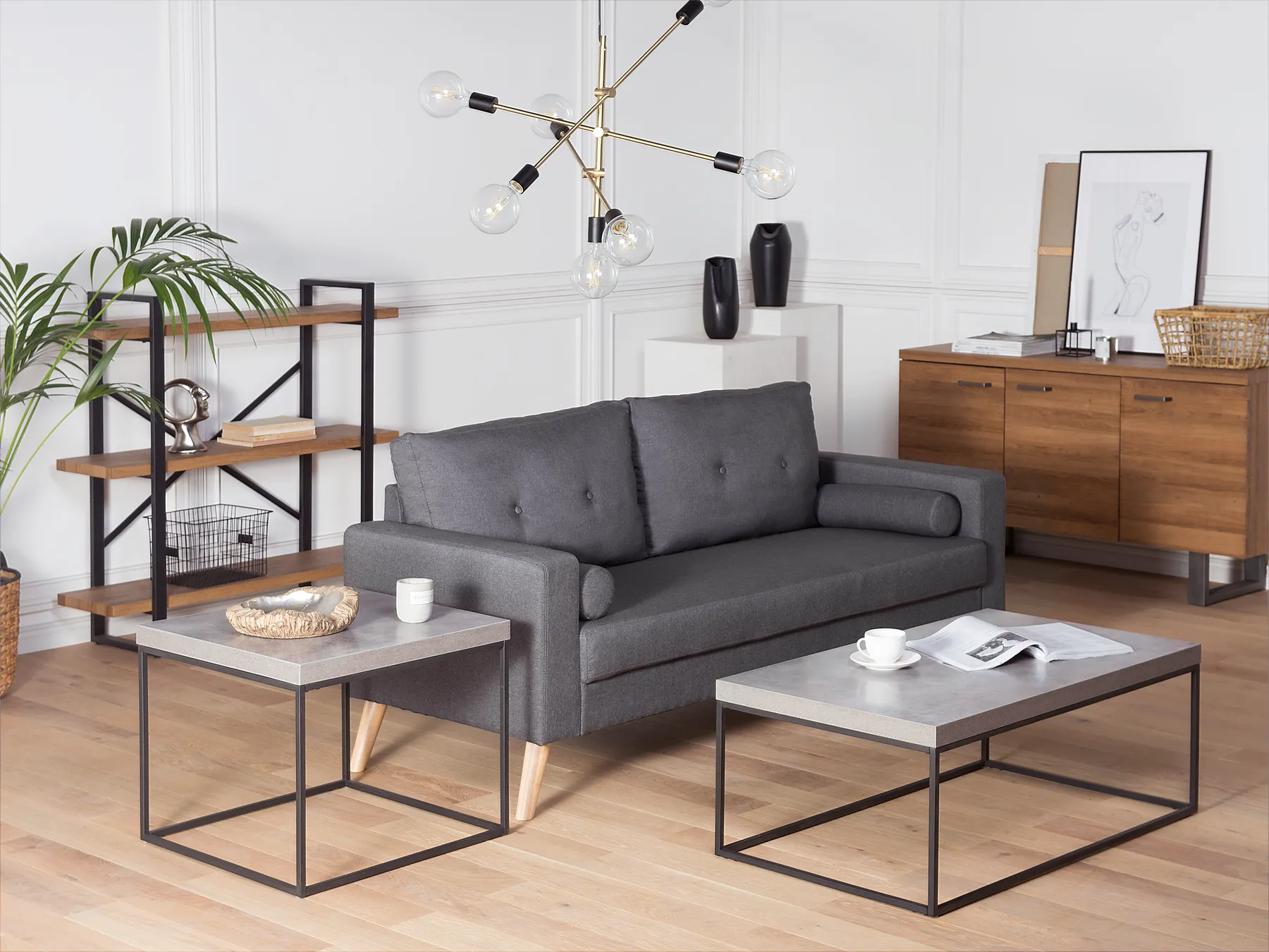 Coffee Table DELANO Grey Concrete Effect_756677