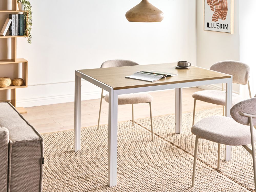 Mesa de comedor MANN Marrón/Blanco 120 cm 80 cm