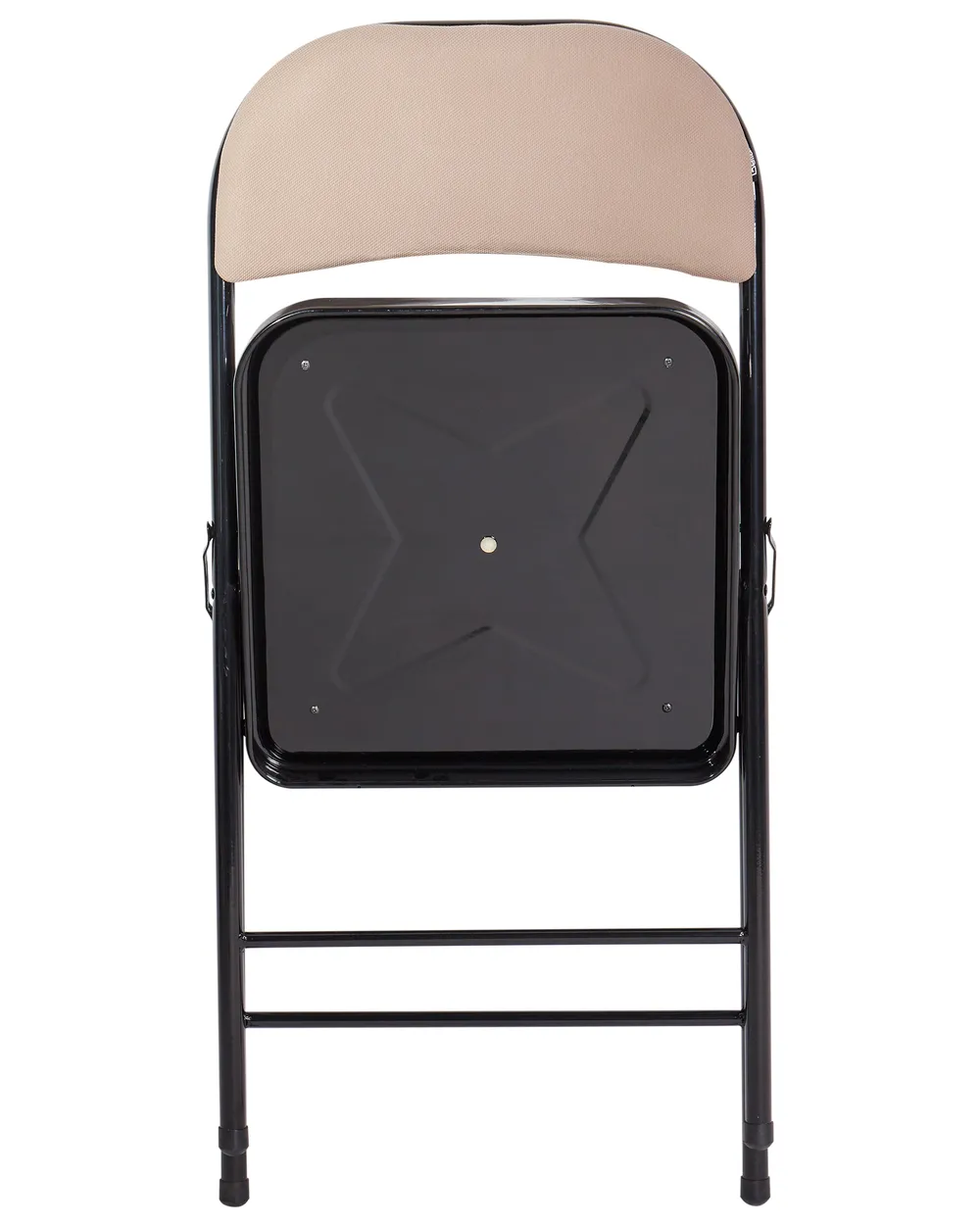 Set of 4 Folding Chairs SPARKS Metal Beige/ Black_938666