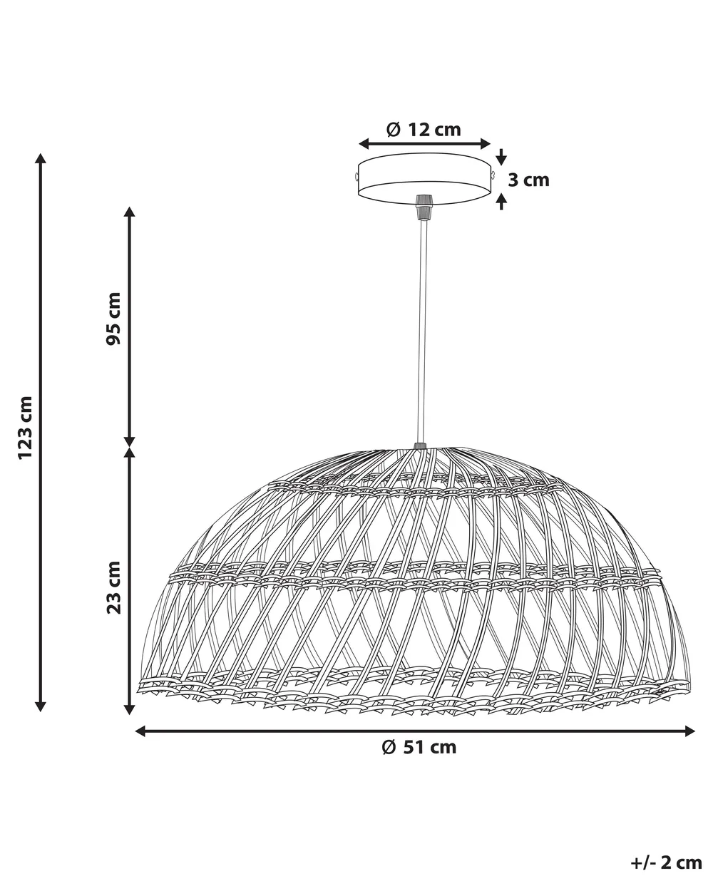 Pendant Lamp RAVINE Rattan Natural_827280