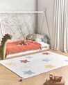 Bavlněný dětský koberec s potiskem hvězd 140 x 200 cm vícebarevný MEREVI_907247
