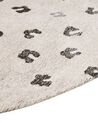 Kulatý bavlněný koberec ⌀ 140 cm béžový AFIS_853990