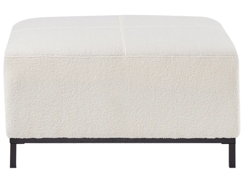 Corner Sofa 5 Seater OSLO with Ottoman Boucle White Left Hand_946707