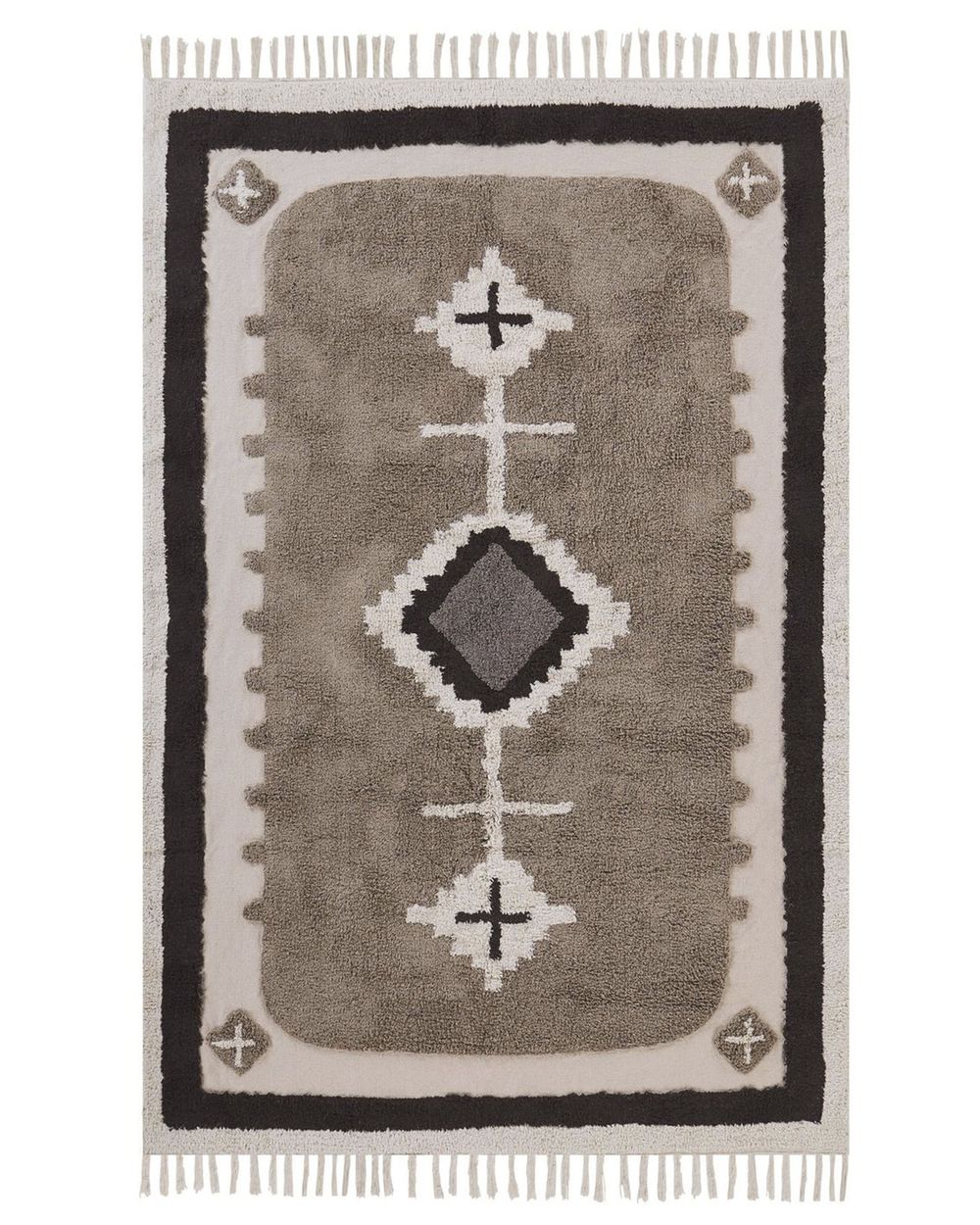 Rug GEYVE Beige 160 x 230 cm Cotton