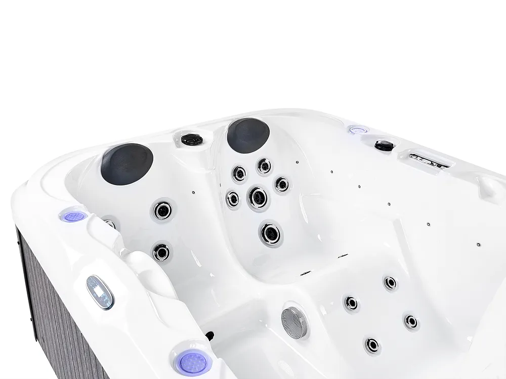 Outdoor Whirlwanne mit LED HORCONES Grau_1081913