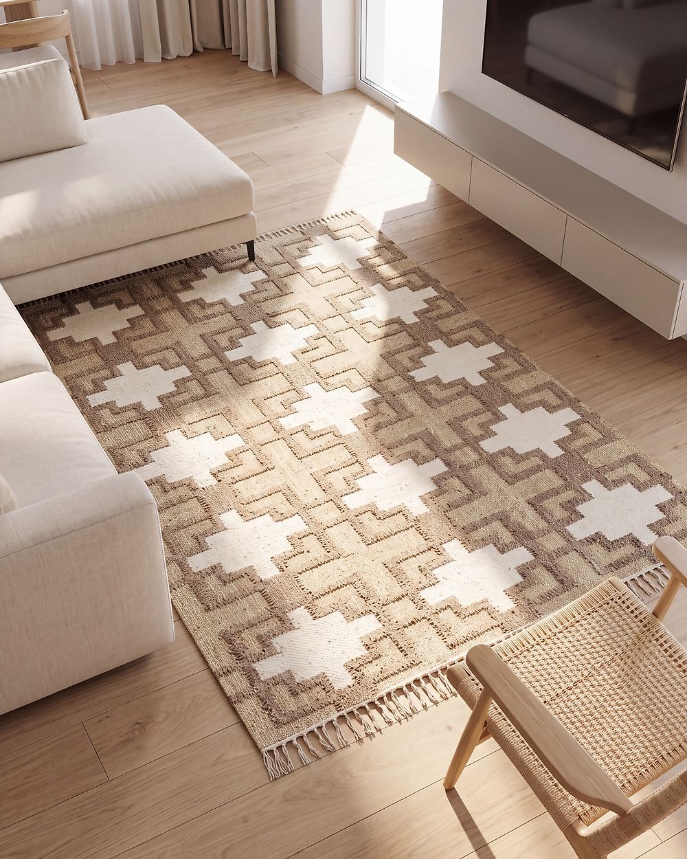 Rug KONURTAY Beige 160 x 230 cm Jute