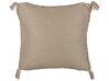 Dekokissen Jute beige 45 x 45 cm mit Quasten ERIGERON_887644