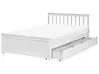 Bed with 2 Drawers OLENDON Pine Wood White 120 x 200 cm (EU Small Double)
